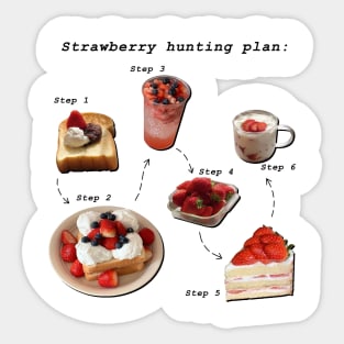 Strawberry Hunting Plan Sticker